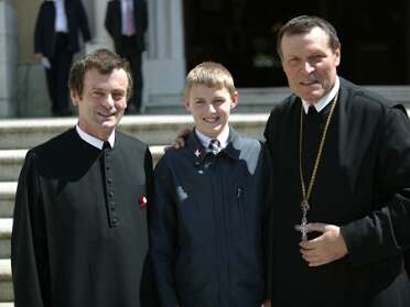 Foto mit Abt